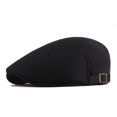 thumbnail image 1 of Trayknick Convenient Men Hat Perfect Gifts Polyester Hollow Washable Men Beret Cap for Daily, 1 of 13