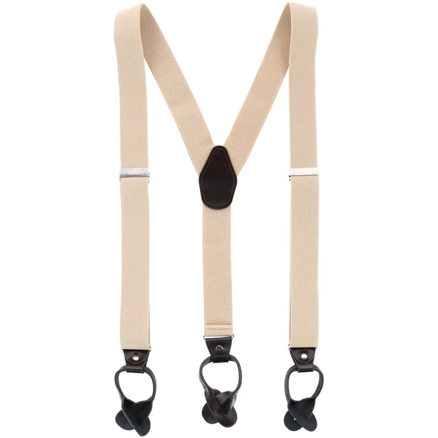 CTM® Bretelles à Bout Boutonné à Dos en Y Unies de 1,375 Po de Large (Hommes)