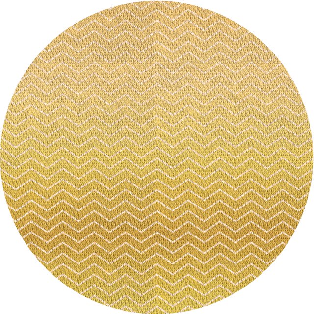 Ahgly Tapis de Zone Carré Jaune Transitionnel Lavable en Machine, 3 Pieds Carré
