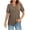 Coffee, variant on breaise Women 2025 Summer Henley Tunic Top V Neck Short Sleeve Waffle Shirts Slim Fit Casual Ribbed Knit Shirt Blouses Black,L
