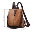 thumbnail image 2 of yeacher 2022 Sac à Dos de Voyage Rétro pour Femme en PU avec Conception Antivol, Multiples Poches, Imperméable et Durable, Bretelles Ajustables, Sac Décontracté Brun pour Usage Quotidien et Aventures en Plein Air, 2 of 6