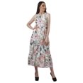 thumbnail image 2 of Moomaya Robe Maxi Sans Manches à Col Licou Imprimée avec Fente avant Robe d'Été pour Femme, 2 of 4
