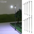 thumbnail image 4 of Allume 10Pcs Model Railway Train HO OO Scale Lamp Post Street Lights LEDs 104mm Black, 4 of 10