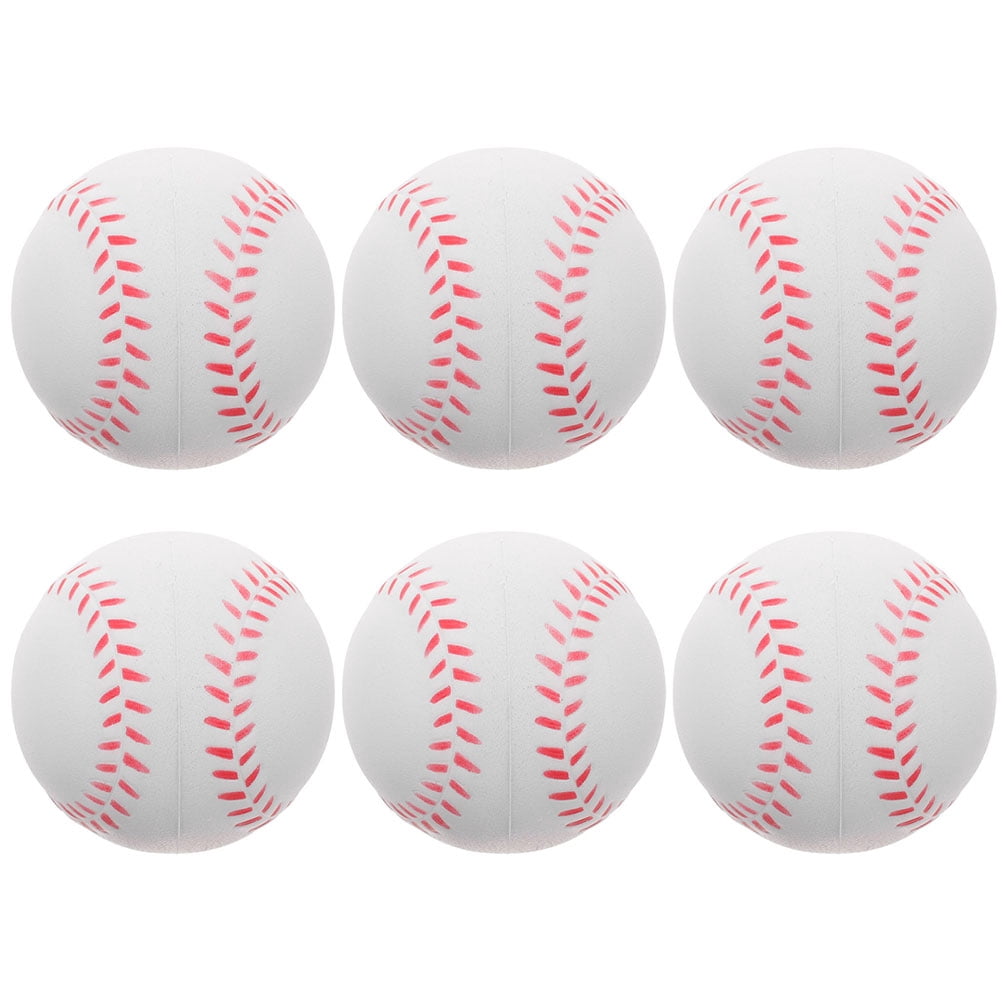 Shisuyan Balles d'Entraînement de Baseball en Mousse PU Absorption des Chocs pour Baseball 6 Pcs