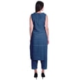 thumbnail image 4 of Moomaya Kurta Sans Manches à Col Peter Pan avec Pantalon Ensemble Ethnique 2 Pcs pour Femmes, 4 of 6