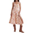 thumbnail image 2 of Gupgi Robe Midi à Fleurs pour Femmes Sans Manches Fendue Fluide Boho avec Poches, 2 of 9