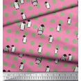 thumbnail image 2 of Soimoi polyester Crepe Fabric Dot & Penguin Ocean Print Sewing Fabric Yard 42 Inch Wide, 2 of 3