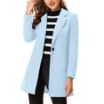 thumbnail image 1 of INSPIRE CHIC Manteau Long Classique à Manches Longues avec Revers Cranté pour Femmes, 1 of 7