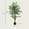 thumbnail image 3 of HOMCOM 5ft Artificial Trees Ficus, Decorative Fake Plant for Home Decor, 3 of 10