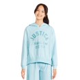 thumbnail image 1 of Haut à capuchon en molleton Justice pour filles, 1 of 3