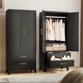 thumbnail image 1 of EROSOEI Armoire Penderie Autoportante en Métal avec Tringle et Tiroirs, 1 of 6