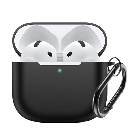 Case Cover 2024 for AirPods 4, Shock-Proof Protective Silicone Case Cover for 4th Generation with Earphone cleaning stick