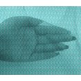 thumbnail image 4 of oneOone Viscose Chiffon Turquoise Blue Fabric Diamond Shape Geometric Sewing Craft Projects Fabric Prints By Yard 42 Inch Wide, 4 of 4