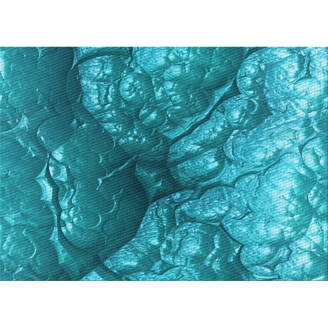 Ahgly Company Machine Washable Indoor Rectangle Transitional Dark Cyan Green Area Rugs, 5' x 7'