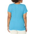 thumbnail image 2 of Hanes Maillot Flammé pour Femmes à Col en V Froncé, L, Bleu Process, 2 of 9