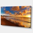 thumbnail image 2 of Coucher de Soleil Coloré sur la Plage - Impression d'Art sur Toile Paysage, 2 of 4