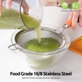 thumbnail image 3 of Passoire à Mailles en Acier Inoxydable 18/8: U-Taste Passoire Fine de Cuisine de 5,5 Pouces avec Poignée en Silicone Robuste Rivetée et Maille 30 pour Filtrer la Farine, les Pâtes, les Fruits, le Quinoa (Orange), 3 of 11