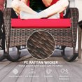 thumbnail image 4 of Outsunny 2 Pcs Rattan Rocking Chair with Soft Cushion for Garden, Red, 4 of 10