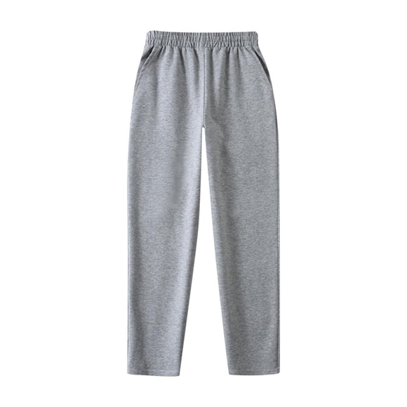 Wo-Fusoul Unisex Loose Fit Casual Sports Pants, Solid Color Soft Stretch Athletic Pants for Daily Multi Occasions