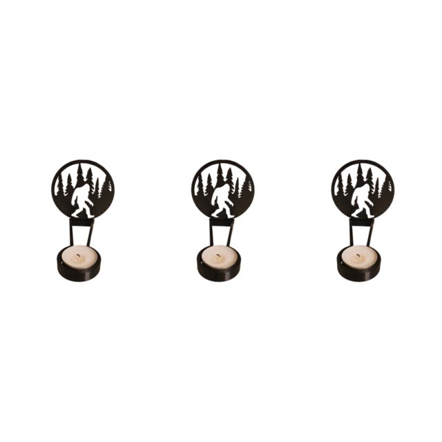 Transemion Stainless Steel Classic Pattern Candle Holders With Vivid Images For Halloween Decor Spooky K 3Set