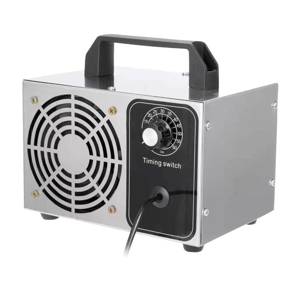 Graflsoa Générateur d'Ozone en Acier Inoxydable avec Débit de 28 G/h Ou 32 G/h, Prise US/EU, 150 W pour Espaces de 200 à 250 M2, Désodorisation de 12 M3/h, Tension d'Entrée 110/220 V