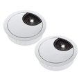 thumbnail image 4 of Thinsony 2Pcs 60mm Computer Desk Table Grommet Cover Port Wire Cable Hole Silver 1Set, 4 of 6