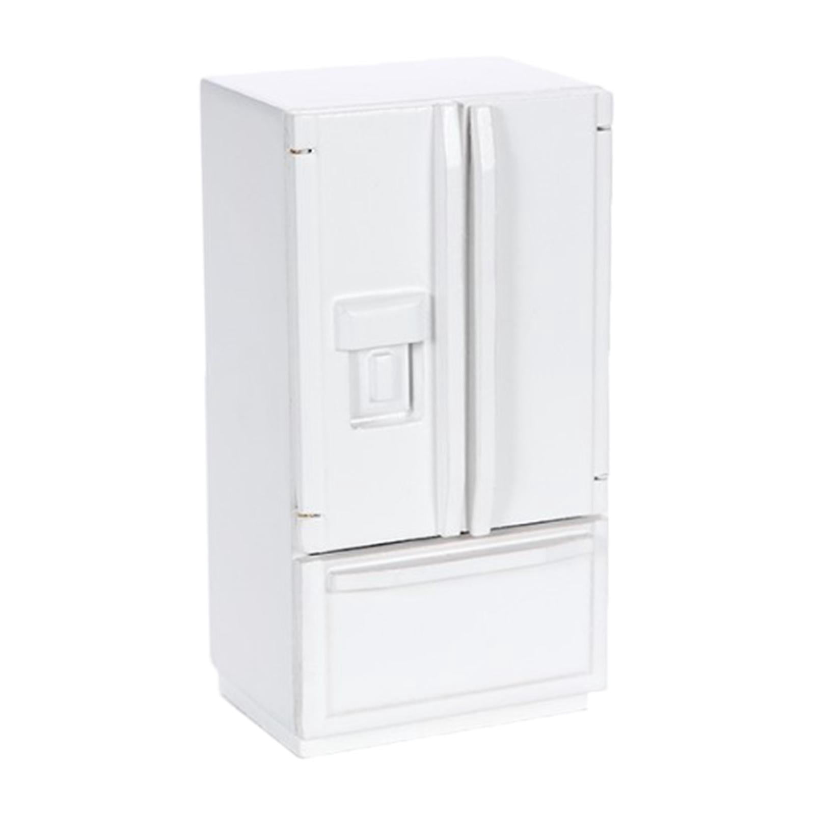 ZLight Dollhouse Miniature Fridge Refrigerator Working Doors And Drawers Accessory For Dollhouse Decor