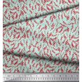 thumbnail image 3 of Soimoi Tissu Cambric en Coton Baies Rouges Fruits Imprimés de Tissu au Mètre 56 Pouces de Large, 3 of 5