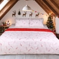 thumbnail image 1 of HITIME 100% Polyester Printed Christmas Duvet Cover Set - Queen Size 3 Piece Lightweight & Breathable Bedding Set, Soft Microfiber Comforter Cover with Zipper Closure, Christmas Classical, 1 of 8