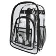 thumbnail image 3 of Clear Backpack, Heavy Duty PVC Transparent Backpack, See Through Backpack With Reinforced Strap, Clear Backpack Stadium Approved, Large Clear Bag For School Work Sports, 3 of 8