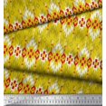 thumbnail image 3 of Soimoi Crepe Silk Fabric Aztec Geometric Print Sewing Fabric Yard 42 Inch Wide, 3 of 3