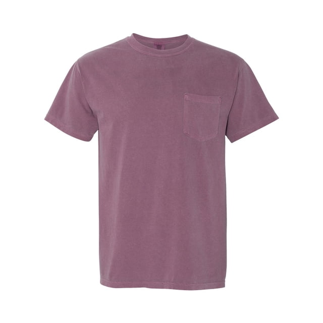 Comfort Colors Adult Garment-Dyed Heavyweight Pocket T-Shirt, L, Berry