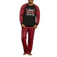 thumbnail image 4 of Wangscanis Christmas Family Pajamas with Plaid Pattern, Elastic Waist Clothing, 4 of 9
