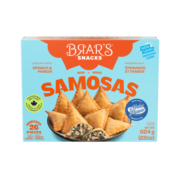 BRAR'S SPINACH AND PANEER SAMOSA, PASTRY FILLED WITH SAVOURY SPINACH AND PANEER