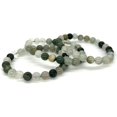 thumbnail image 2 of Bracelet Extensible Unisexe en Perles Rondes de 8 mm en Quartz Rutilé Vert Naturel 7 Pouces, 2 of 3