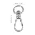 thumbnail image 2 of SHOWERORO 10pcs Key Ring Clip Buckle Silver Metal Swivel Clasp for Daily Use, 2 of 8