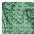 thumbnail image 4 of Soimoi Green Cotton Voile Fabric Coffee Time Text Print Sewing Fabric Yard 56 Inch Wide, 4 of 5