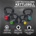 thumbnail image 3 of BalanceFrom Set of 4 Vinyl Kettlebell with 5-, 10-, 15-, and 20-Pound Weights, 3 of 10