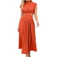 thumbnail image 1 of XZNGL Robe d'Été pour Femmes Aguichant Mode Femmes Été Unie Aguichant Ajourée Décontractée Mini Robe Sans Manches à Col Rond Robe d'Été Mini Robe pour Femmes Robe d'Été pour Femmes avec Manches, 1 of 4