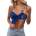 thumbnail image 4 of Hiiyo Camisole pour Femmes avec Soutien-Gorge Intégré, Superposition, Bretelles Spaghetti, Débardeurs, Femmes, 4 of 6
