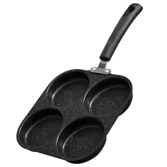 Cooking Utensils Egg Pan Breakfast Frying Pan for 4 Cup Nonstick Omelette Skillet Pancake Pan and Egg Cooker Grill Pan Compatible with Induction Cooktops