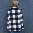 thumbnail image 4 of CEHVOM Veste pour Femme Veste Unie Bouton Poche Col Rabattu Coupe Ajustée Chaude Veste Mi-Longue et Longue Liquidation, 4 of 7