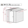 thumbnail image 3 of Arrow Select Steel Storage Shed, 6x7, Gris pâle, 3 of 8