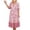 Pink, variant on LOVZFMLL Women's Fashion Casual Spring Summer Short Sleeve Floral Printing V-Neck Ankle Dress Pink S