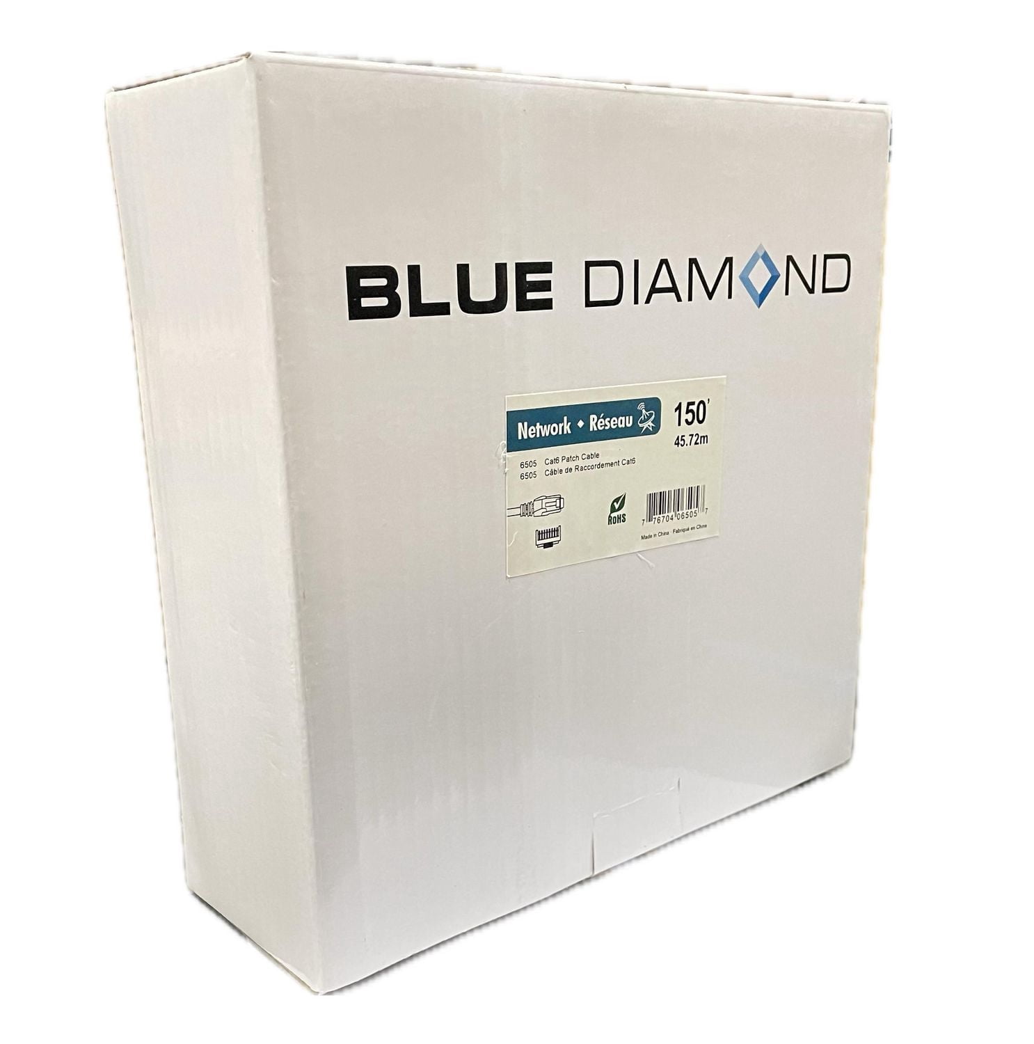 BlueDiamond Ethernet Cat6 Patch Cable CSA & UL approved - 150ft, Red