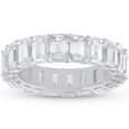 thumbnail image 1 of F/VS 7ct Emerald Cut Diamond Platinum Eternity Ring Lab Grown, 1 of 1