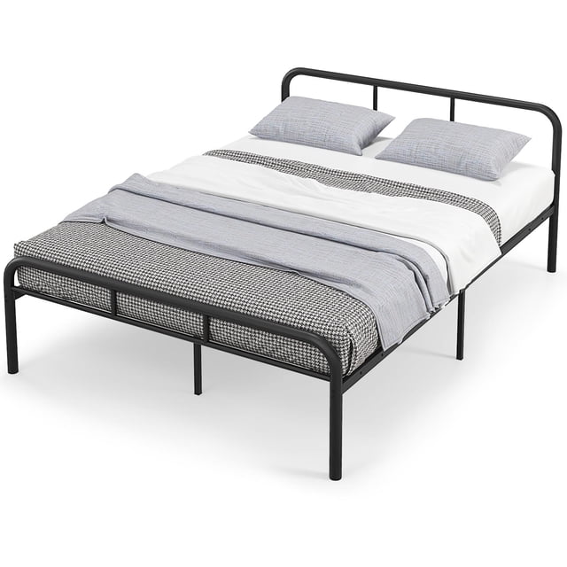Giantex Full/Twin Metal Bed Frame, Heavy-Duty Mattress Foundation w/Headboard & Footboard, No Box Spring Needed, Easy Assembly