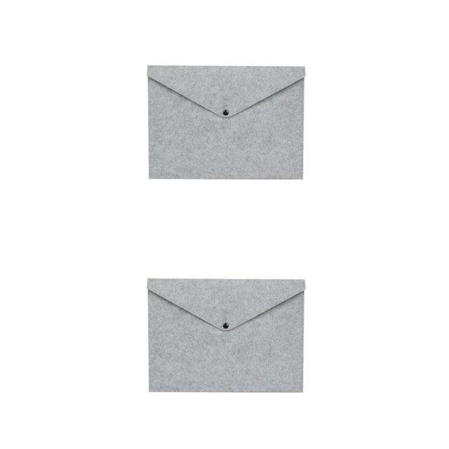 Baohd File Document Bag Artists Crafters And Sewers Stay Organized Durable Felt light grey 2Set