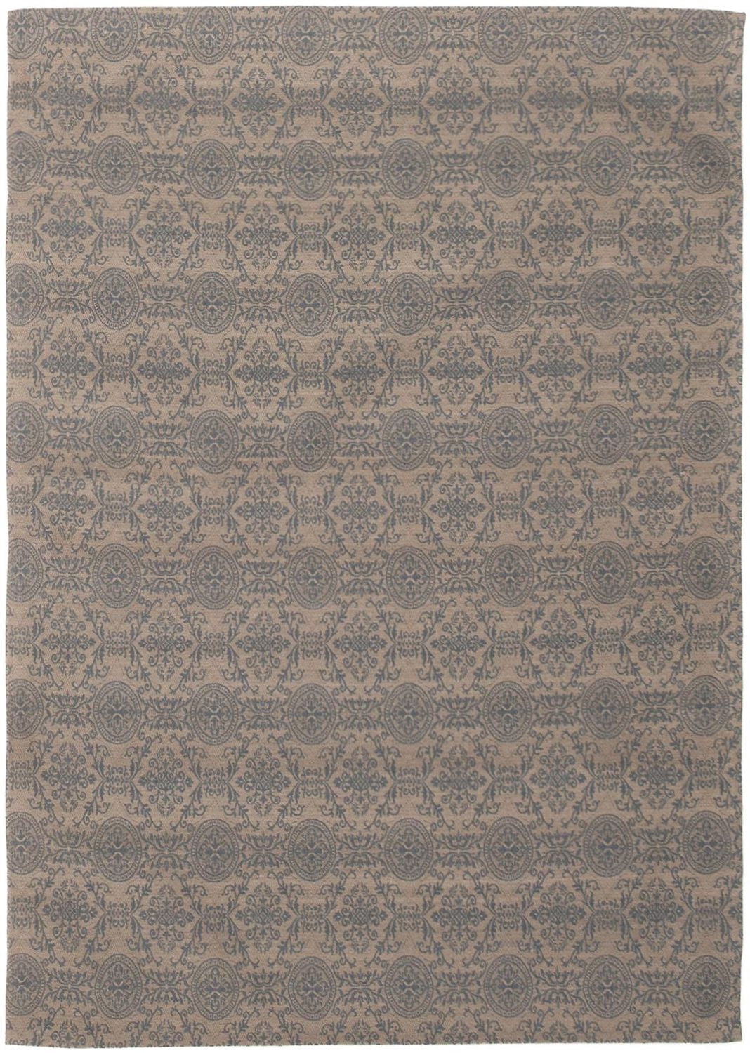 ECARPETGALLERY 4'9" x 6'9" Transitional Collage Handmade Area Rug for Living Room, Dining Room and Bedroom in Grey
