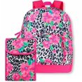 thumbnail image 5 of The Children's Place Girls 2PC Floral Backpack Lunch Tote Set Kids Pink Leopard, 5 of 5